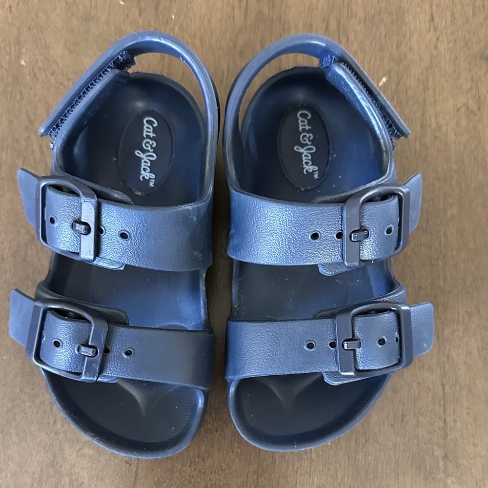 Cat & Jack Navy Double-Buckle Kids Sandals